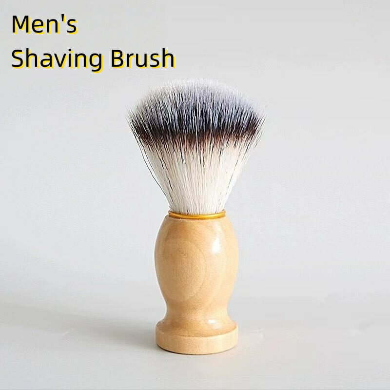 送料無料 シェービングブラシ メンズ 男性用 髭剃り ヒゲ剃り 顔剃り 洗顔ブラシ 泡立て クレンジング 木製ハンドル スキンケア ひげ 床屋 理容 美容 プレ...
