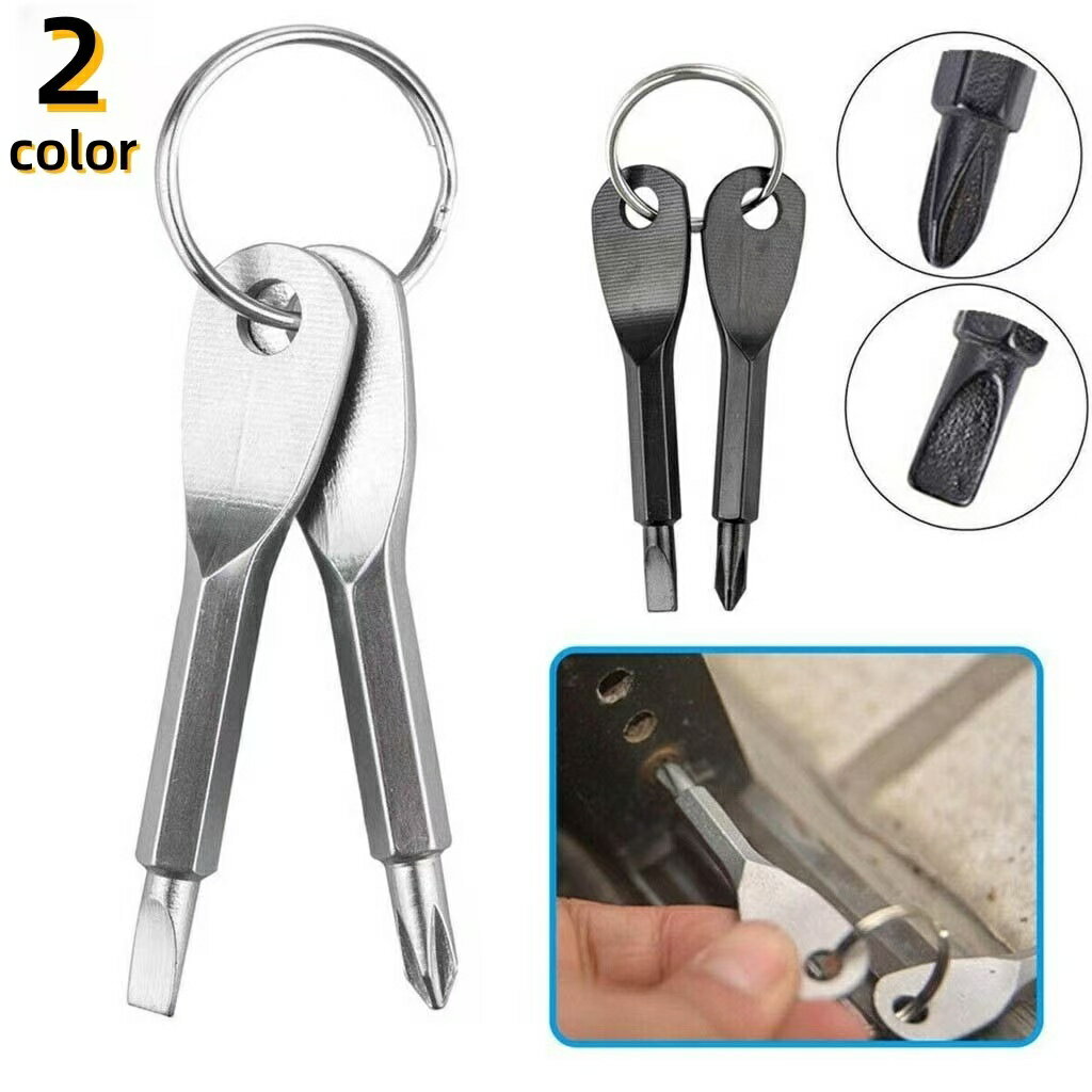 送料無料 ミニドライバー 2点セット キーリング付き プラスドライバー マイナスドライバー 締付工具 小..