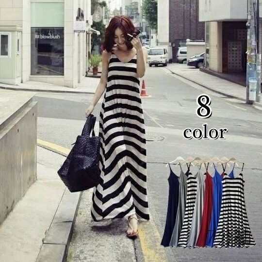 送料無料 キャミソールワンピース レディース 女性 ノースリーブ ロング丈 マキシ丈 キャミワンピ Aライン フレアスカート 肩紐長さ調節可能 無地 シンプル ボーダー 単色 ソリッドカラー ゆったり 体形カバー 着やせ おしゃれ かわいい 大人 女性 おしゃれ かわいい 婦人