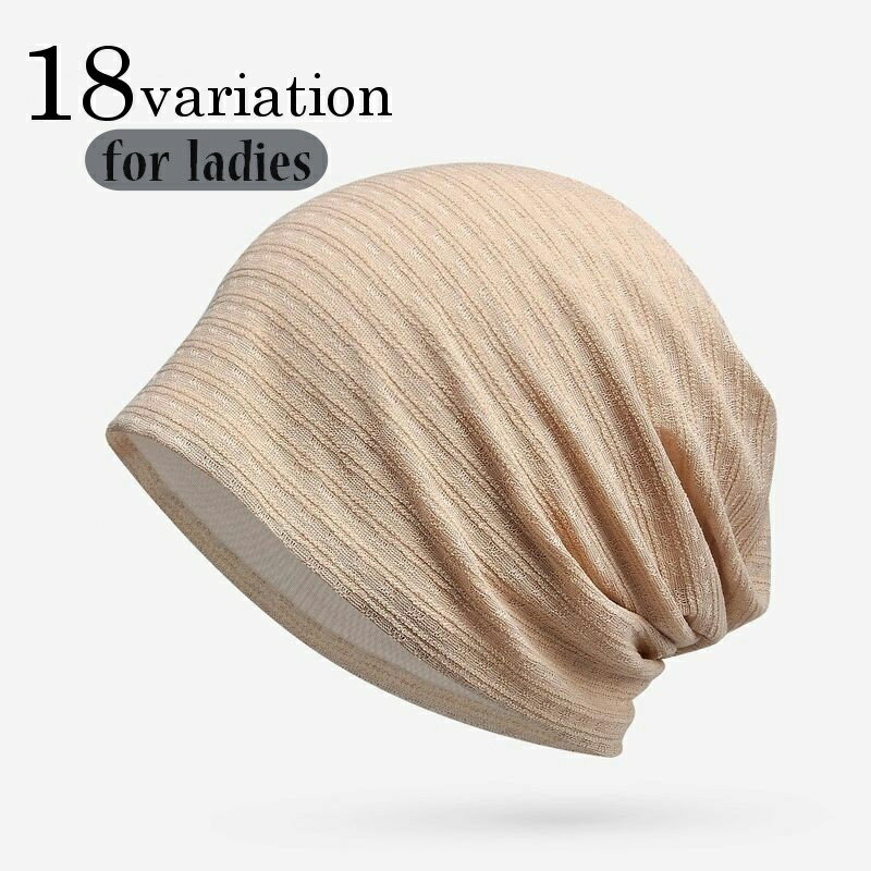 送料無料 ターバンキャップ レディース 女性用 帽子 ワッチキャップ ビーニー 薄手 サマーニット 裏起..