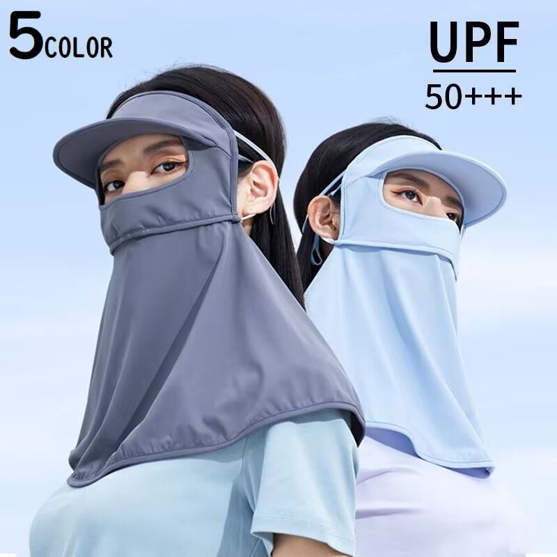 送料無料 日よけ帽子 レディース サンキャップ 2WAY ネックガード フェイスカバー UVカット 日焼け防止 熱中症 紫外線対策 農作業