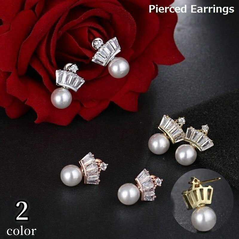 送料無料 スタッドピアス レディース アクセサリー 大きめ 大きい 大粒フェイクパール ラインストーン ..