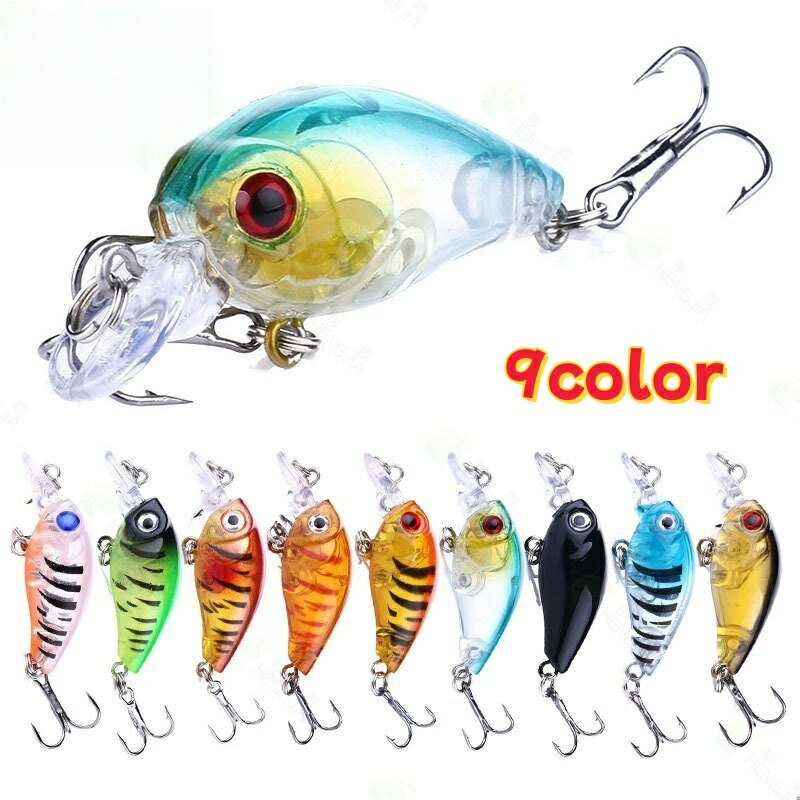 送料無料 クランクベイト ハードルアー リップ トリプルフック 小型 ハードベイト 疑似餌 釣り餌 釣具 ..