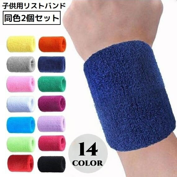 送料無料 2個セット リストバンド カラーリストバンド 手首サポーター 汗拭き 汗止め 吸汗 通気性 パイ..