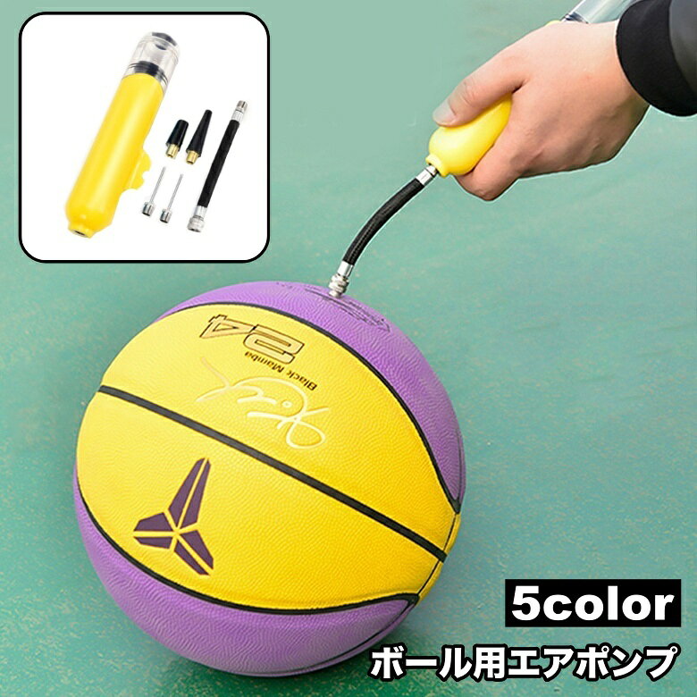 送料無料 エアポンプ 空気入れ ボール用 手動 ハンドポンプ 小型 ダブルアクション 持ち運び コンパク..