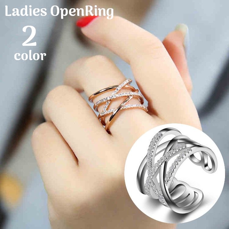 Free shipping! Open ring for women. Fashion ring with cross design and rhinestones. Stylish accessory for ladies. Perfect as a gift for birthdays, anniversaries, or other special occasions.