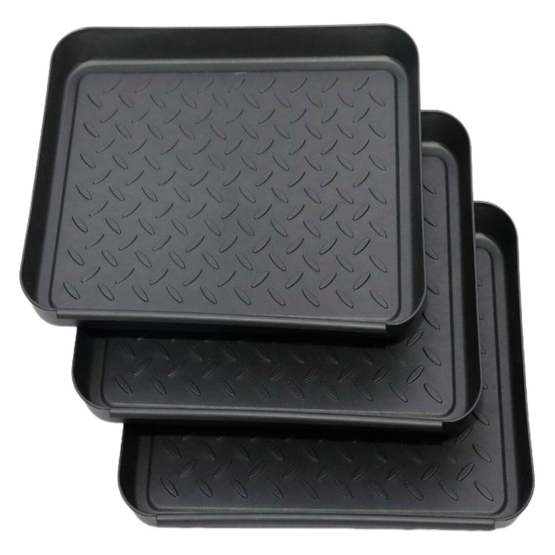 送料無料 シューズトレイ シューズボックス 3枚セット トレイ ケース 収納家具 玄関収納 下駄箱 長方形 連結 繋がる 繋げて使える 洗える 靴置き 重ねられる 多機能 園芸ツール 車内 アウトドア キャンプ テント ガーデニング DIY ペット 餌置き 靴 長靴 作業靴 汚れ防止