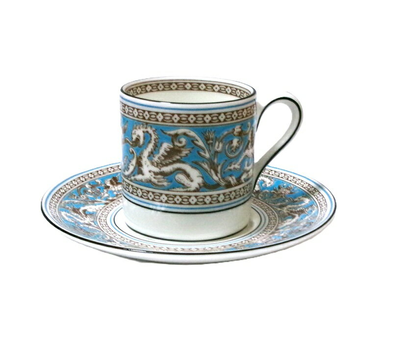 樂天商城 - ウェッジウッドWEDGWOOD フロレンティーン・ターコイズ コーヒーカップソーサー ボンド　【御結婚・新築・還暦御祝・ギフト包装可能】