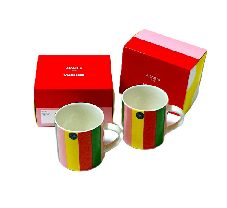 Rakuten - アラビアARABIA ヴオッコVUOKKO 101994 マグ 350ml ストライプ ペア【御結婚御祝・内祝・新築御祝・還暦御祝・御礼・寿・ギフト包装可能】