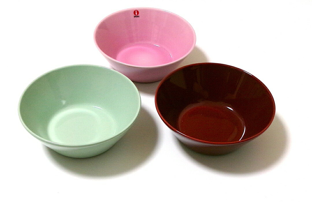 乐天商城 - イッタラiittala ティ―マ　ボウル15センチ　3点セット（チェリー、セージグリーン、ローズ）　【食器セット　北欧　ボウルセット　鉢　サラダボウル　ボウル皿　きれい　ブランドのお皿】
