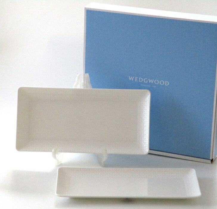ウェッジウッド WEDGWOOD GIO ジオ ロングトレイ 28センチ　ペア【御結婚御祝・内祝・新築御祝・還暦御祝・御礼・寿・ギフト包装可能】