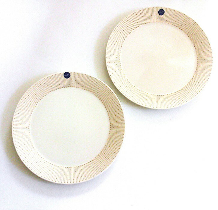 Rakuten - アラビアARABIA　マイニオ サラスタス Mainio Sarastus　ベージュ beige　ディナープレート　ペア【御結婚御祝・内祝・新築御祝・還暦御祝・御礼・寿・ギフト包装可能】