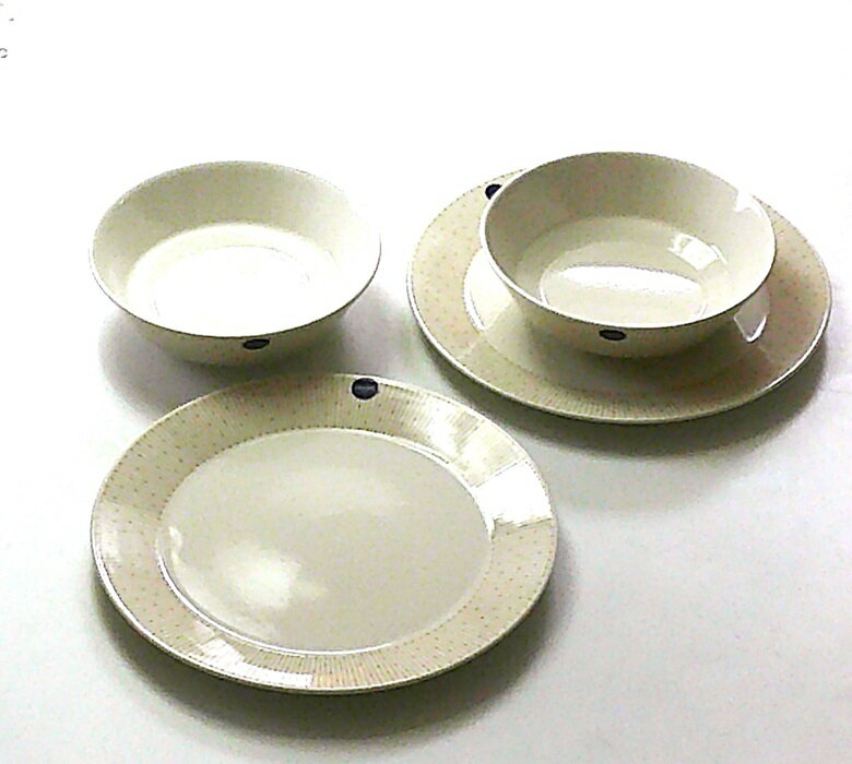 樂天商城 - アラビアARABIA　マイニオ サラスタス Mainio Sarastus　ベージュ　ディナープレート・ ボウル　ペア【御結婚御祝・内祝・新築御祝・還暦御祝・御礼・寿・ギフト包装可能】