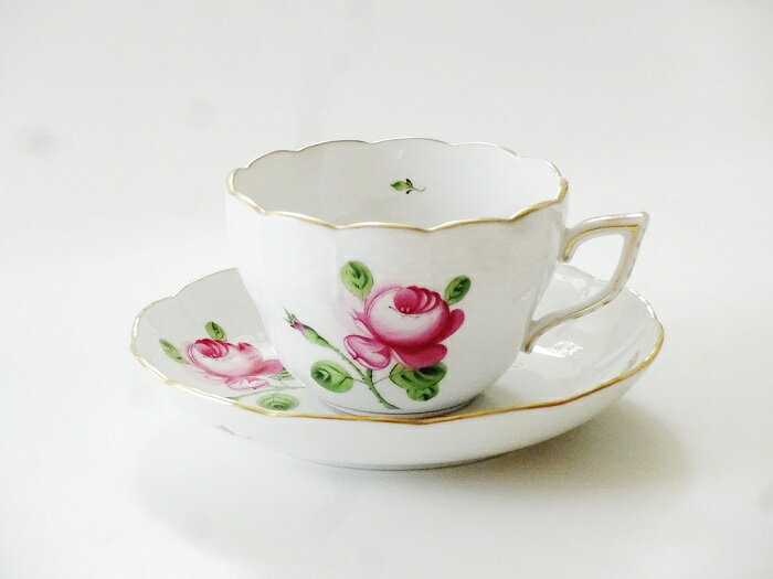 樂天商城 - ヘレンドHEREND 薔薇と蕾 (00730)ティー・コーヒー兼用カップ＆ソーサーRB730(220cc)