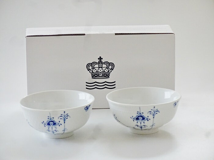 ロイヤルコペンハーゲン（ROYAL COPENHAGEN) ブルーパルメッテ ライスボウル ペア【御結婚御祝・内祝・新築御祝・還暦御祝・御礼・寿・ギフト包装可能】