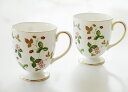 ウェッジウッドWEDGWOOD ワイルド ストロベリー マグ(リー) ペア【御結婚御祝・内祝・新築御祝・還暦御祝・御礼・寿・ギフト包装可能】