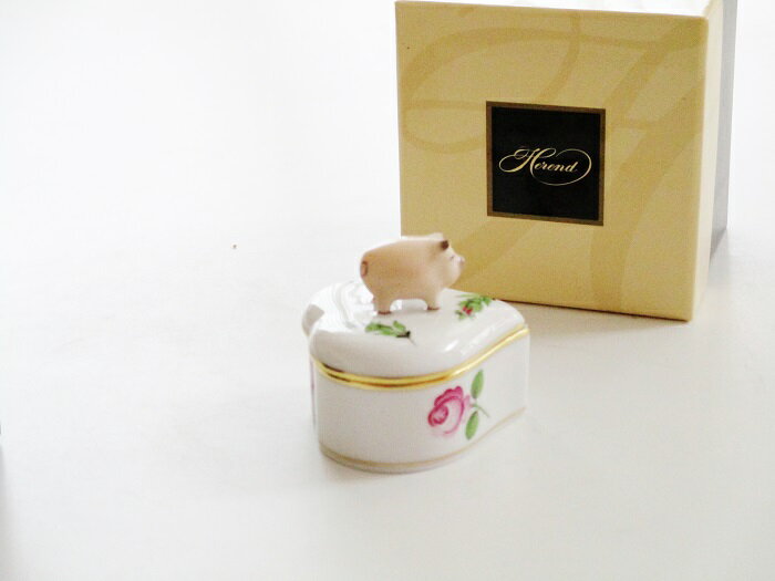 乐天商城 - ヘレンド HEREND プティットローズPR ハートボックス（ブタ）6111-72【御結婚御祝・内祝・新築御祝・還暦御祝・御礼・寿・ギフト包装可能】