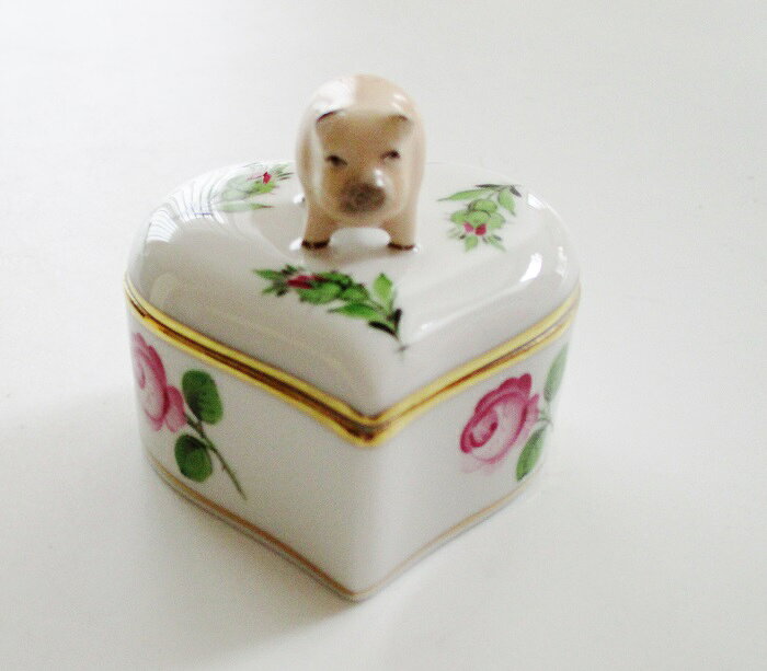 ヘレンド HEREND プティットローズPR ハートボックス(ブタ)6111-72【御結婚御祝・内祝・新築御祝・還暦御祝・御礼・寿・ギフト包装可能】 [2]
