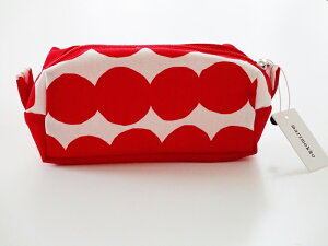 マリメッコmarimekko ポーチ Taimi Rasymatto Cosmetic Bag ラシィマット 045460 132 レディース WHITE/RED