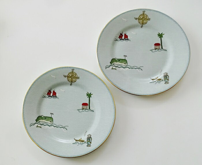 ウェッジウッドWEDGWOOD セイラーズ フェアウェル プレート 20CM ペア【イギリス食器　ギフト皿　ブランドのお皿　プレゼント】【御結婚御祝・内祝・新築御祝・還暦御祝・御礼・寿・ギフト包装可能】