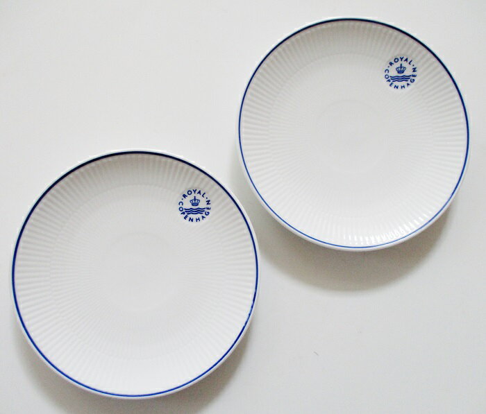 ペア食器（5000円程度） ロイヤルコペンハーゲンROYAL COPENHAGEN　ブルーラインblueline クーププレート19センチ ペア1058884【ブランド食器】【ペア食器】【御結婚御祝・内祝・新築御祝・還暦御祝・御礼・寿・ギフト包装可能】