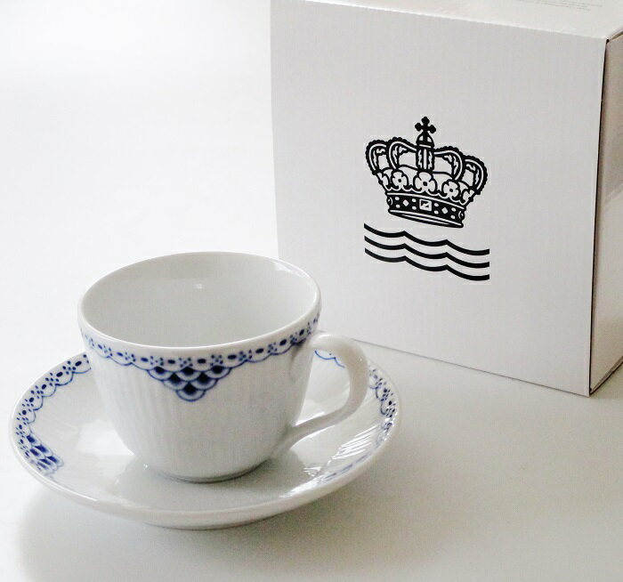 ロイヤルコペンハーゲンROYAL COPENHAGEN　プリンセスブルー　ティー・コーヒーカップ＆ソーサー104059　【御結婚御祝・内祝・新築御祝・還暦御祝・御礼・寿・ギフト包装可能】