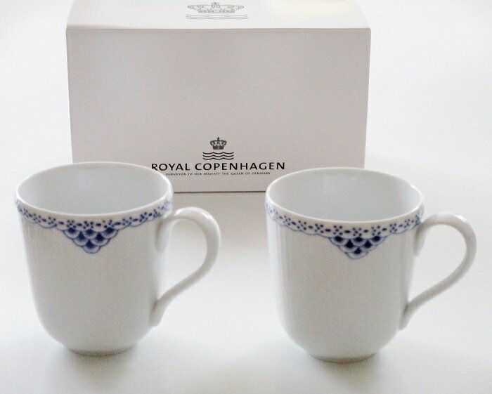 ロイヤルコペンハーゲンROYAL COPENHAGEN プリンセスブルー　マグカップ　ペア【御結婚御祝・内祝・新築御祝・還暦御祝・御礼・寿・ギフト包装可能】