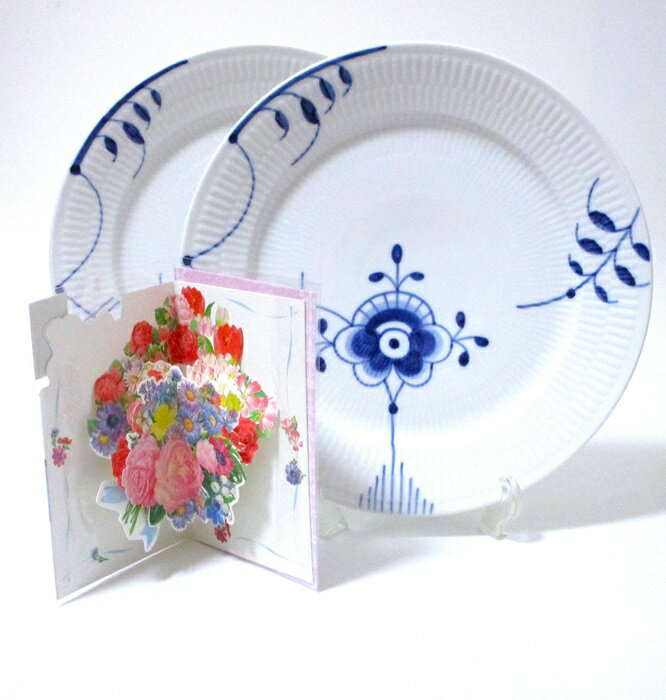 樂天商城 - ロイヤルコペンハーゲンROYAL COPENHAGEN　ブルーフルーテッド　メガ　ディナープレート27センチペア　2386627多目的カード付き【御結婚・新築・還暦御祝・ギフト包装可能】