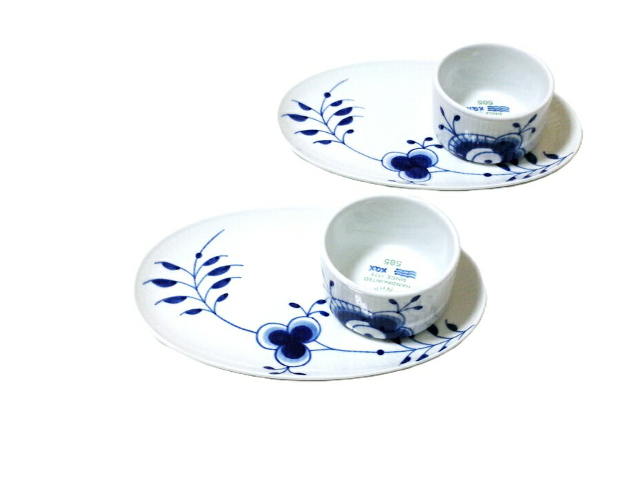 ロイヤルコペンハーゲンROYAL COPENHAGEN　ブルーフルーテッド　メガ　オーバルプレート23センチ＋オー..