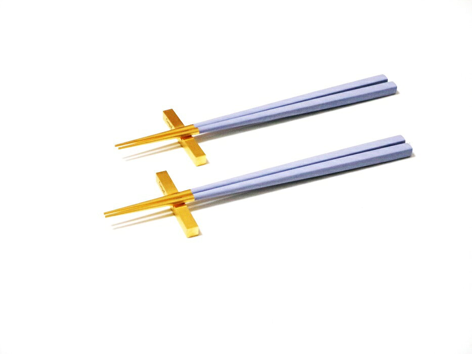 樂天商城 - ブランド手提げ紙袋、ブランドリボン付属　クチポールCutipol　KUBEバイオレットゴールド 箸+箸置2膳セット【御結婚御祝・内祝・新築御祝・還暦御祝・御礼・寿・ギフト包装可能】