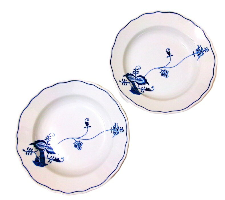 カールスバードCarlsbad ブルーオニオン ECO スーププレート 24cm ペア