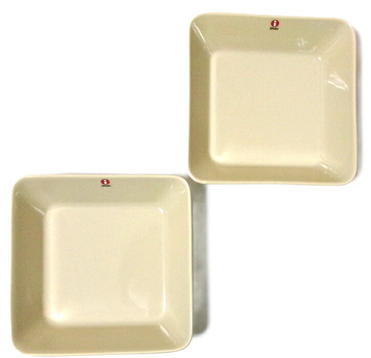 ブランドロゴ入りボックス付属　イッタラ iittala ティーマ スクエアプレート 16cm リネン　ペア【角皿　食器皿　贈り物　食器セット】【御結婚御祝・内祝・新築御祝・還暦御祝・御礼・寿・ギフト包装可能】