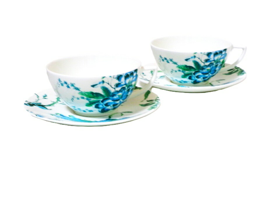 ウェッジウッドWEDGWOOD ジャスパー・コンラン シノワズリ ホワイト ティーカップ&ソーサー 300ml　ペア【御結婚御祝・内祝・新築御祝・還暦御祝・御礼・寿・ギフト包装可能】