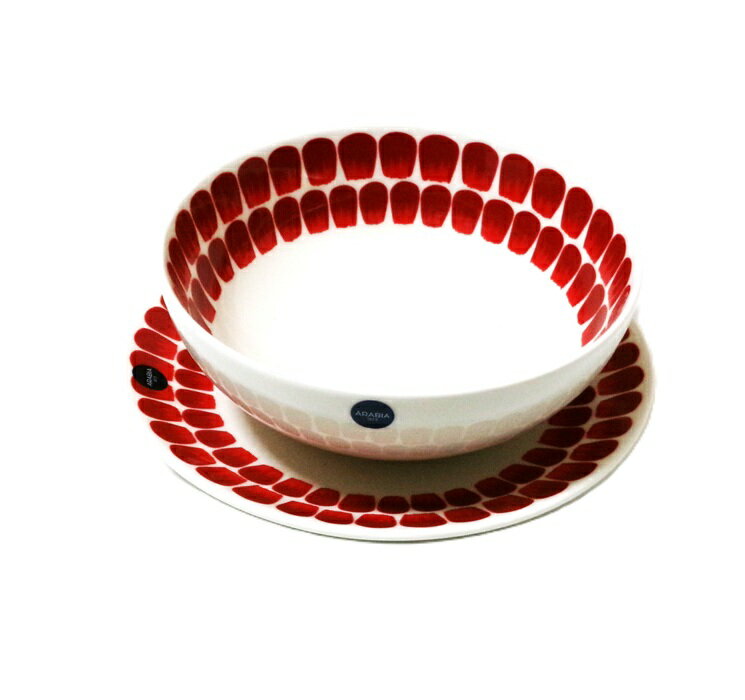 樂天商城 - アラビアARABIA　アラビア24h Tuokio(トゥオキオ　レッド)　プレート20cm&ボウル18cm　セット【御結婚御祝・内祝・新築御祝・還暦御祝・御礼・寿・ギフト包装可能】