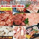 肉 上ハラミ 牛タン 【 海鮮セット 数量限定増量中 マシュマロおまけ付】 4.8kg 塩タン 薄切り 焼き肉 バーベキュー 食材 BBQ 肉 海鮮 海鮮セット...