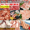 牛タン 塩タン 薄切り 【 海鮮セット 数量限定増量中 マシュマロおまけ付】 4.7kg 焼き肉 バーベキュー 食材 BBQ 肉 海鮮 海鮮セット 海鮮BBQ 牛カルビ 牛バラ 牛ハラミ 豚カルビ 豚バラ 牛肉 豚トロ BBQ食材セット 焼肉 ソーセージ ホルモン 鶏肉 豚肉 送料無料 12~15人前