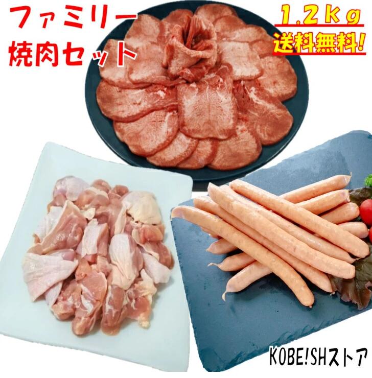 牛タン 塩タン 薄切り 焼き肉 バーベキュー 食材 BBQ 肉 焼肉セット ポーク ウインナー ソーセージ 鶏もも肉 鶏肉 唐揚げ バーベキュー 肉 バーベキューセット 食材 BBQ 牛肉 豚肉 1.2kg 送料無料 4〜6人前