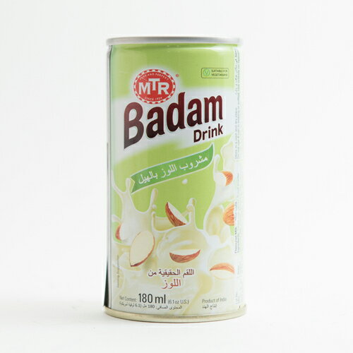 MTR バダムドリンク カルダモン 180ml 3缶 日本正規販売店 Badam Drink【adam Milkアーモンドミルク薔薇Rose常温インドバダーム】送料無料ss