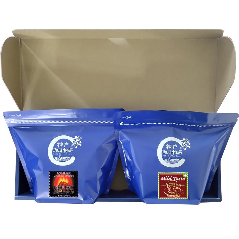 特別なあのひとへ 特別なコーヒーを【神戸珈琲物語】ビーンズギフト 人気ブレンド2種 詰合せ (KCB-2A 炭火ハウスブレンド 200g マイルドテイストプラス 200g) 45069コーヒー 珈琲 高級 コーヒーギフト プレゼント キャンペーン ラッピング のし お中元