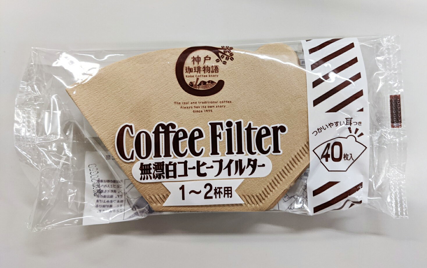 【神戸珈琲物語オリジナル】101無漂白コーヒーフィルター（40枚入） 52002