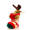 【D2】クリスマスブーツ トナカイ 長靴 靴 ソックス ファブリック アンティーク レトロ クリスマス おしゃれ かわいい 玄関 部屋 卓上 アニマル 置物 雑貨 小物 飾り 飾り付け 装飾 北欧 店舗ディスプレイ パーティー おもちゃ 在庫処分 セール
