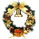 クリスマスリース30cmゴールド 金色 大きい 北欧 玄関 おしゃれ かわいい 店舗装飾 室内装飾 ショップ ナチュラル オーナメント 手作り 上品 高級 豪華...