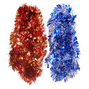 【Z】クリスマスパーティーモール180cm レッドゴールド&ブルーシルバー3本セット パーティー オーナメント クリスマスツリー 雑貨 飾り付け 装飾 演出 室内 壁掛け 壁飾り 天井飾り パーティー モール イベント デコレーション インテリア ハロウィン パーティーグッズ