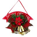 クリスマスベル レッド 20cm クリスマスツリー 玄関 部屋 北欧 ナチュラル オーナメント 手作り 上品 高級 豪華 おしゃれ 飾り 装飾 かわいい ドア 壁掛け ハンガー ハンギング 天然素材 花 造花 ギフト プレゼント クリスマスリース 在庫処分 お買い得
