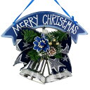 クリスマスベル ブルー 20cm MCプレート クリスマスツリー 玄関 部屋 北欧 ナチュラル オーナメント 手作り 高級 豪華 おしゃれ 飾り 装飾 かわいい...