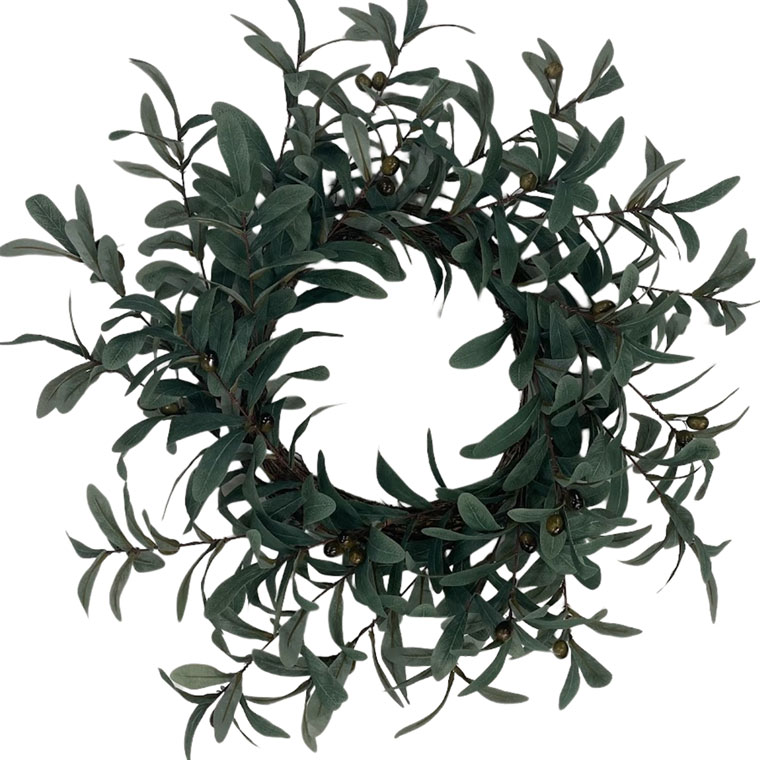 オリーブリース65cm ツルリース 枝リース つる 造花 リース ナチュラル クリスマスリース 地中海 冬 自然 天然 ガーデニング 素材 葉っぱ 大きめ 大き...
