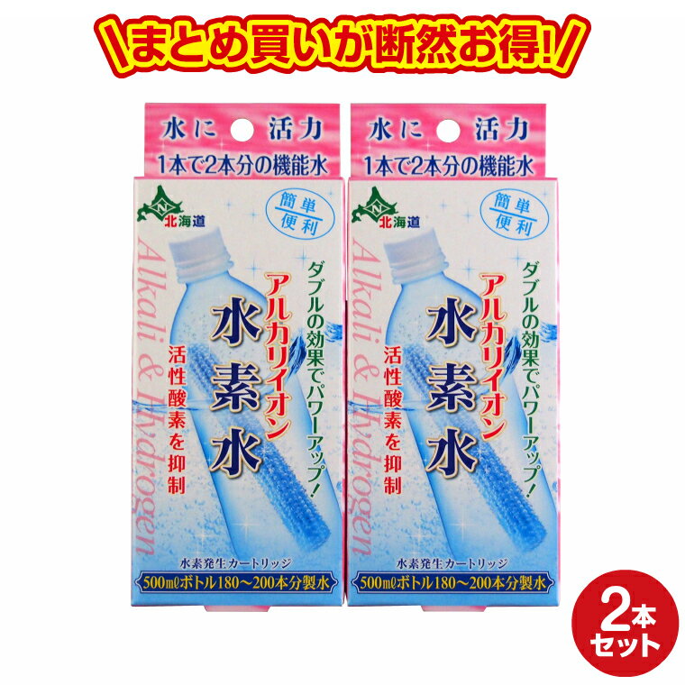 アルカリイオン水素水2個セット　ペットボトル用浄水器 携帯 スーパーイオン水 スティック 送料無料