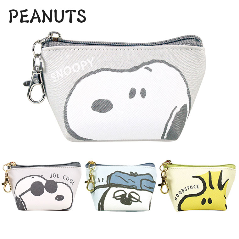 三角ドアップミニポーチ スヌーピー オラフ ウッドストック ジョー・クール ミニバッグ キャラクター ..