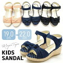 【サマーセール 50%オフ】キッズ サンダル ヒール 女の子 子供 シンプル ジュニア 厚底サンダル オシャレ マジックテープ ウエッジソール ベルト リボン ストラップ 走れる 歩きやすい 履きやすい 脱げにくい キラキラ 黒 ブラック ローヒール 小学生 #5128