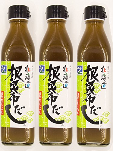 内容量:300ml×3 原材料:昆布エキス、根昆布(日高産)、食塩、調味料(アミノ酸等)、増粘多糖類、くん液(原材料の一部に大豆を含む) 商品サイズ(高さ×奥行×幅):53mm×202mm×53mm 賞味期限：18ヶ月 ? もっと見る